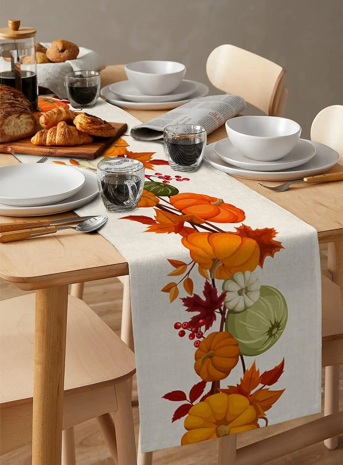 Autumn Linen Table Runner