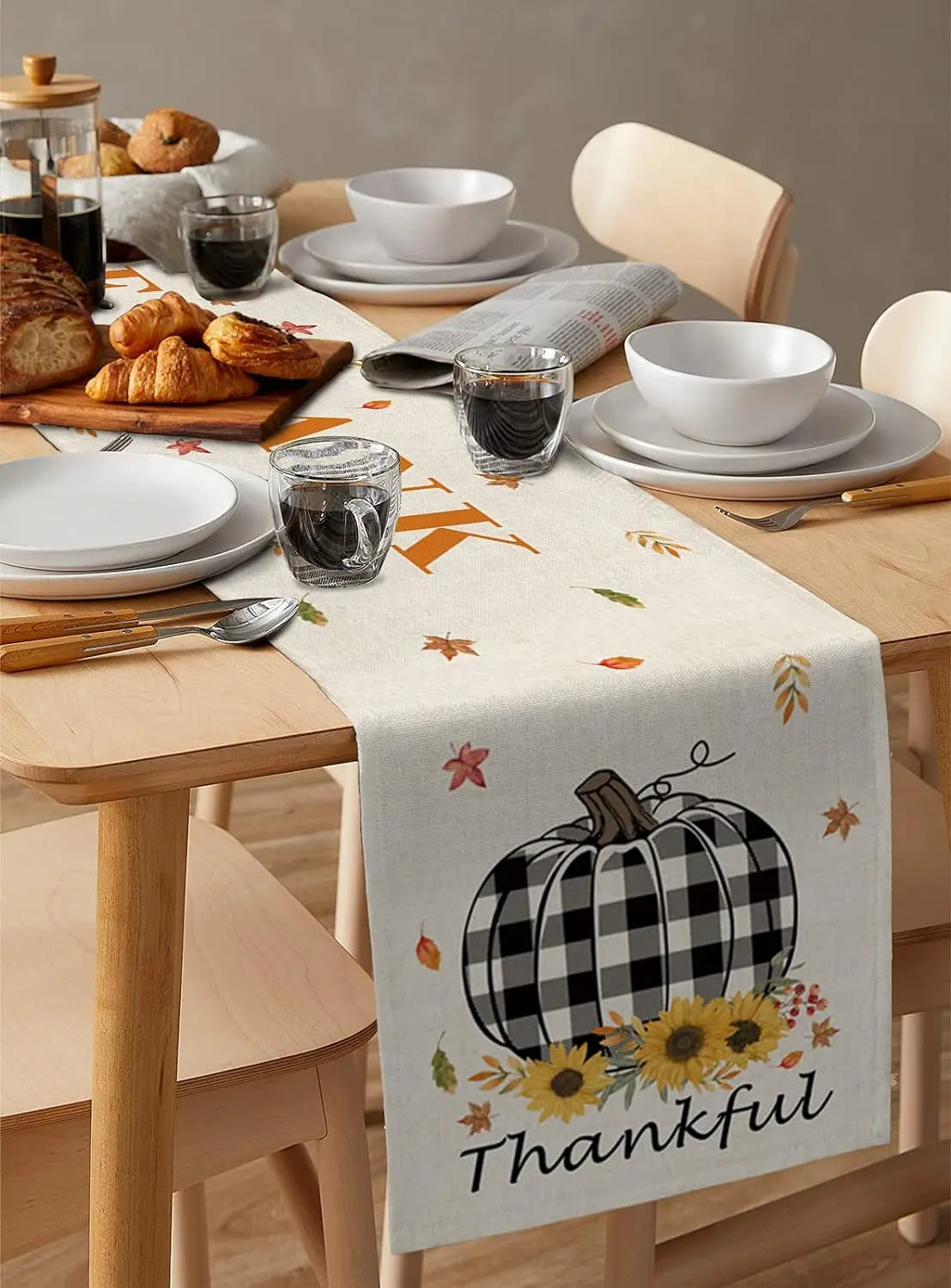 Autumn Linen Table Runner