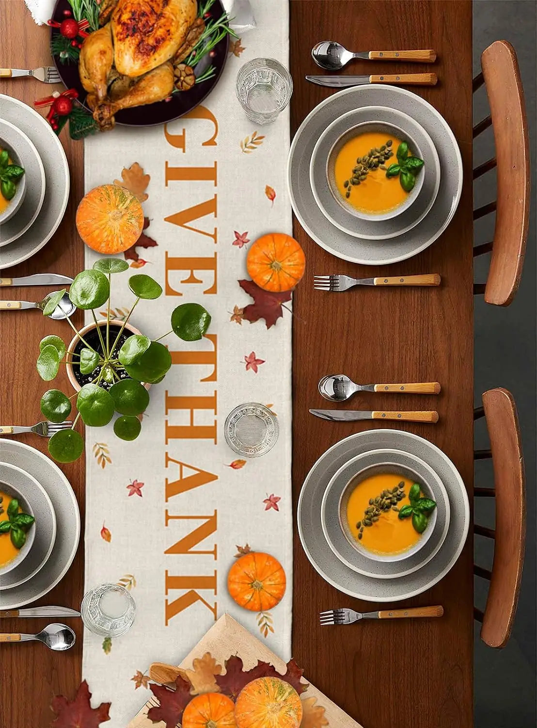 Autumn Linen Table Runner