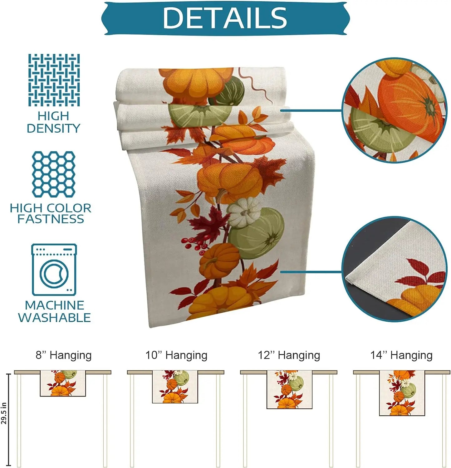 Autumn Linen Table Runner