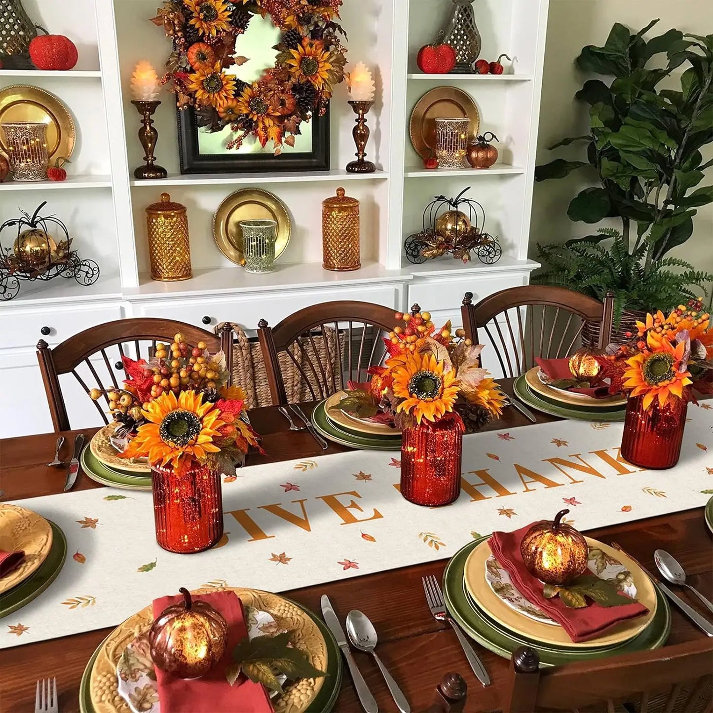 Autumn Linen Table Runner