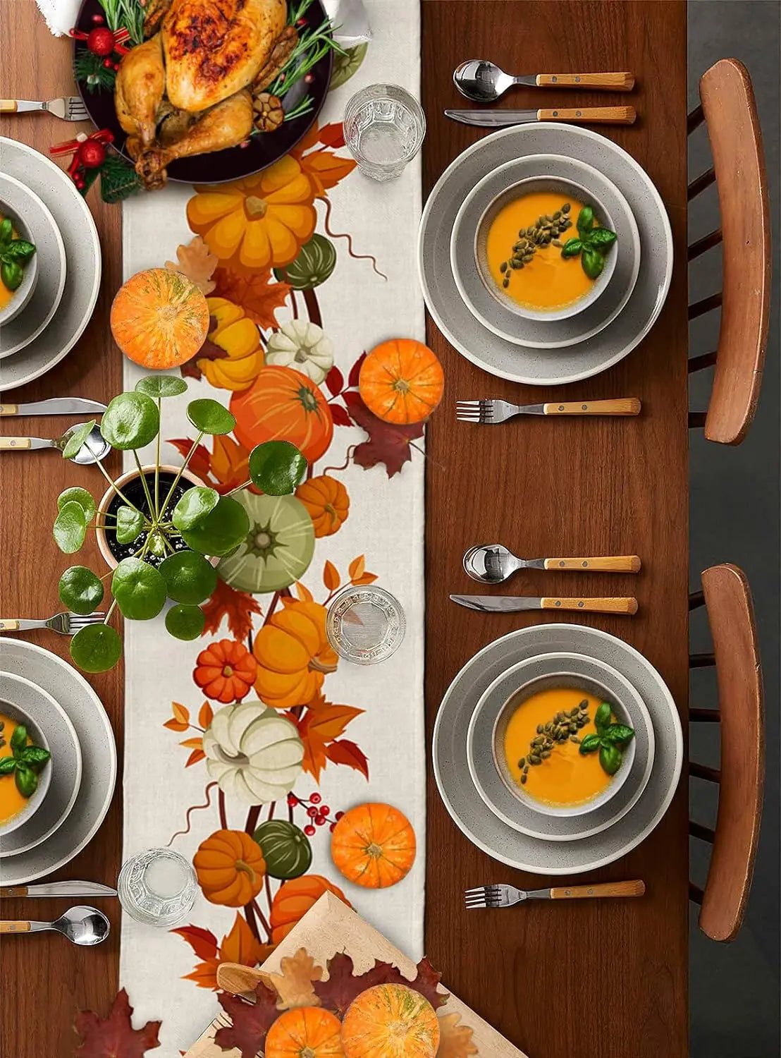 Autumn Linen Table Runner