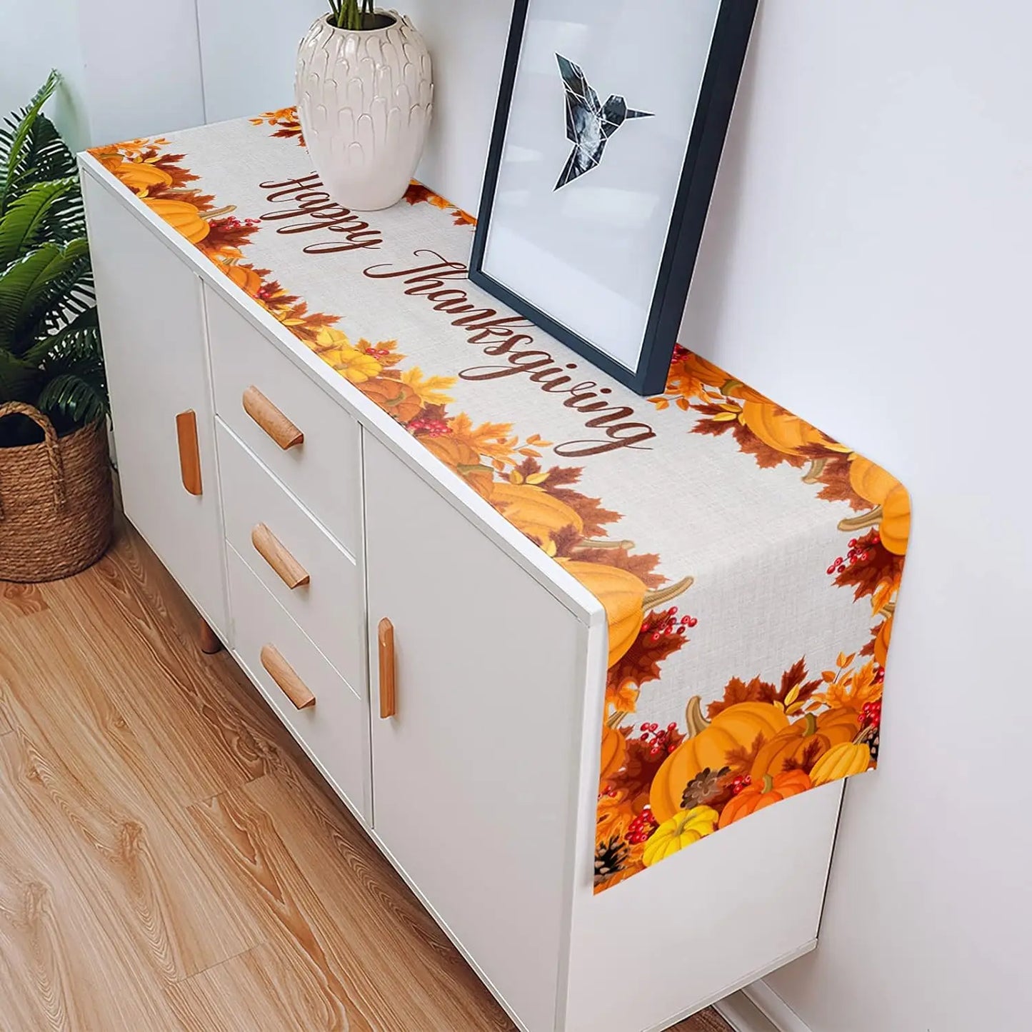 Autumn Linen Table Runner