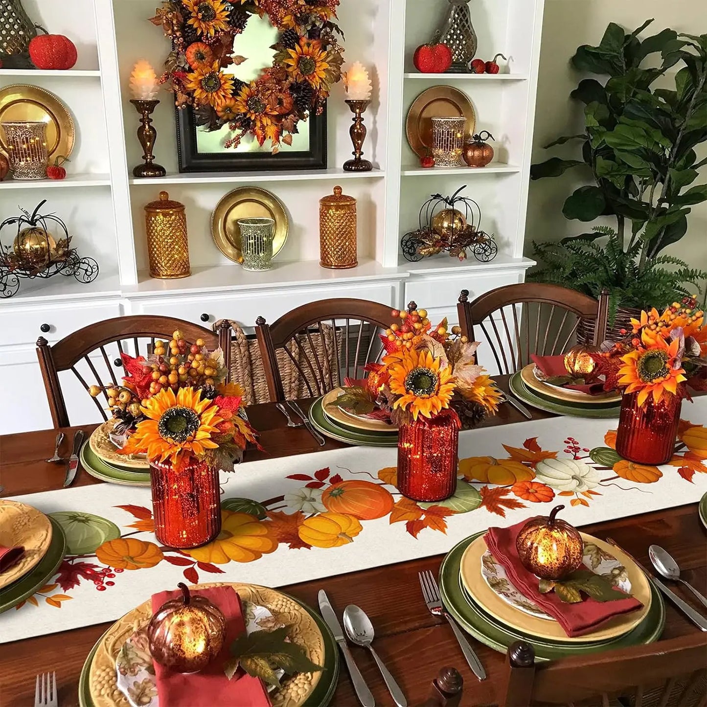 Autumn Linen Table Runner