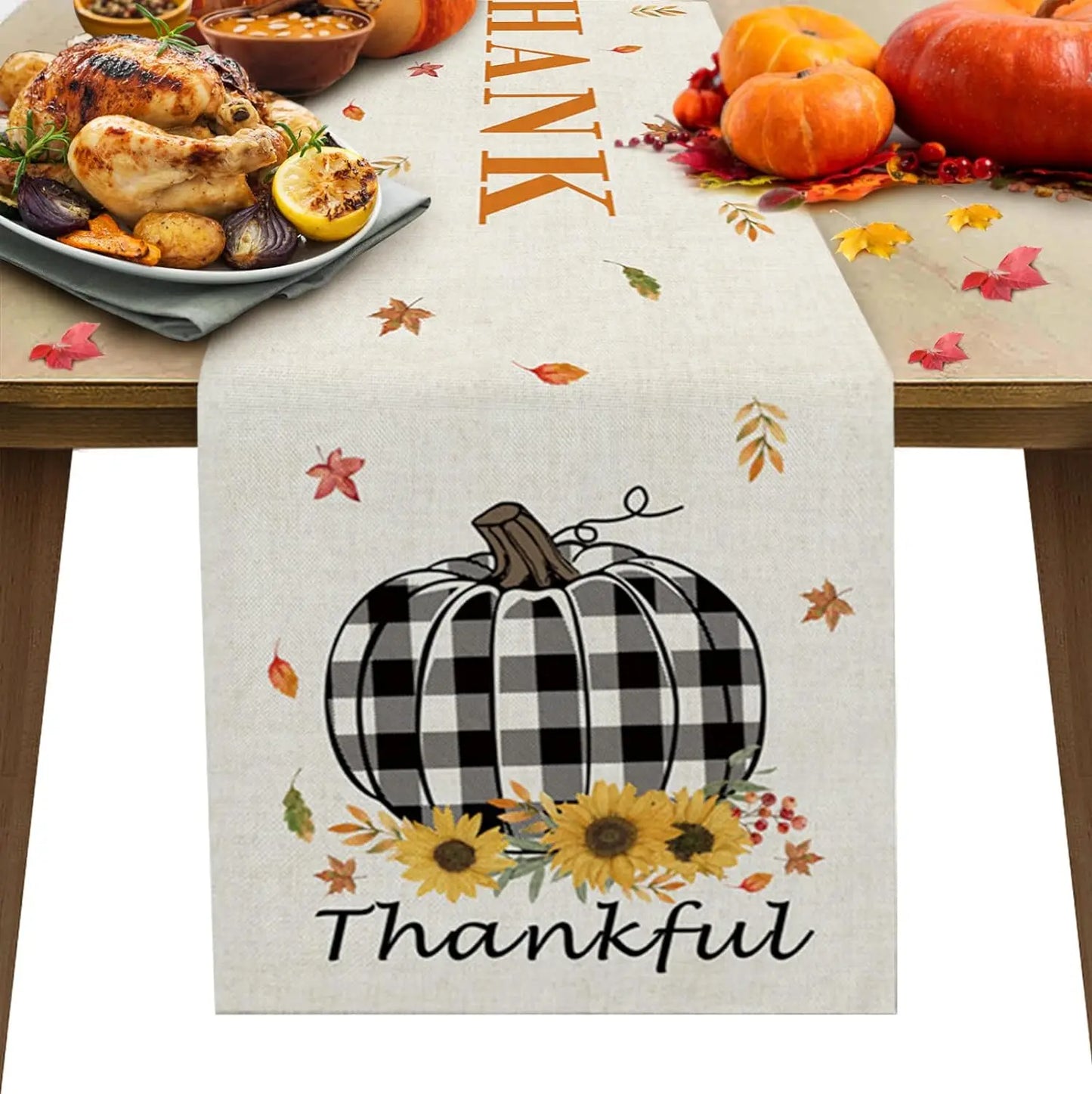 Autumn Linen Table Runner